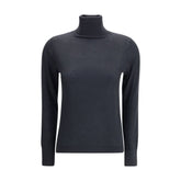 Allude Black Cashmere Turtleneck